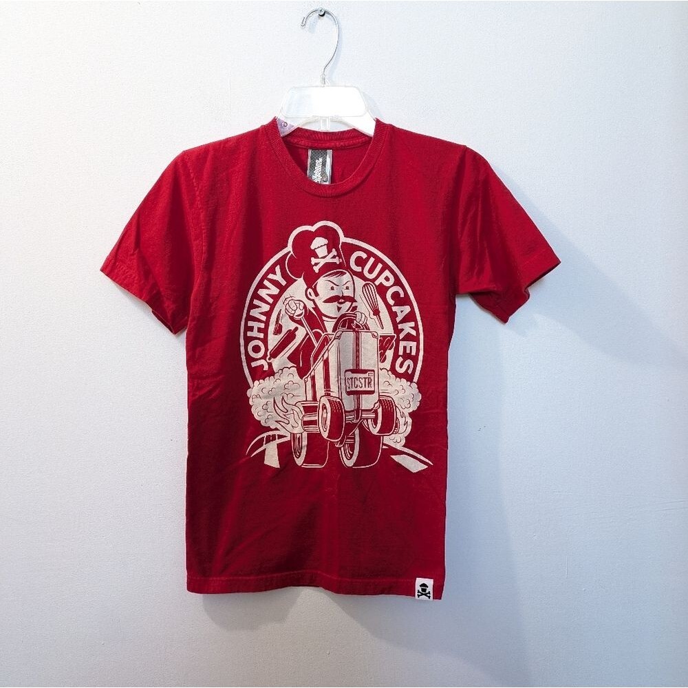 Johnny Cupcakes Suitcase Tour 2010 Shirt Sleeve Shirt, Mens Small